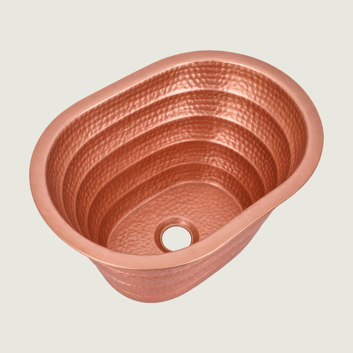 Nauxus Round Custom Handmade Copper Bathroom Sink RCB04-NX