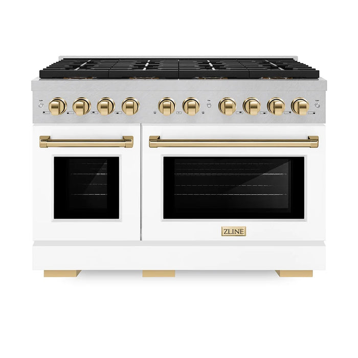 ZLINE 48" Paramount Gas Range DuoPro™ Cooktop, Dual Ovens PSGRSZ-WM-48-G