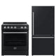 Forno 2-Piece - Leonardo 30" Black Range, 31" Black Bottom Freezer — FBDL-003-02US