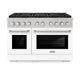 ZLINE 48" Paramount Gas Range DuoPro™ Cooktop, Dual Ovens PSGRS-WM-48