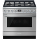 SMEG 36" Freestanding Professional Dual Fuel Range, CPF36UGMX