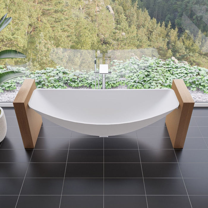 ALFI brand 79" Acrylic Suspended Wall Mounted Hammock Bathtub HammockTub1