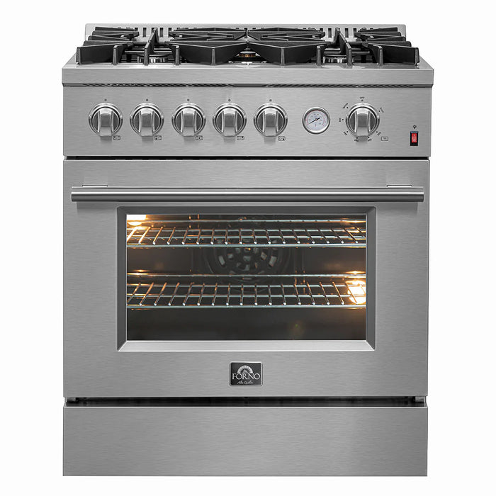 Forno 30"Gas Range ,Air Fry Basket, Wok Support, Griddle, FFSGS6274-30