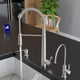 ALFI brand Solid Stainless Steel Pull Out Commercial Kitchen Faucet AB2039