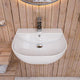 ALFI brand 20" White D-Bowl Porcelain Wall Mounted Bath Sink AB110