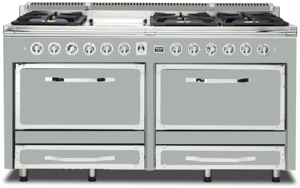 VIKING Tuscany Series 66" Dual Fuel Range Griddle, Arctic Grey TVDR6616GAG