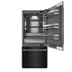 ZLINE Autograph Edition 36" Built-In Bottom Freezer Refrigerator, Water/Ice, Black SS, Graphite Interior,Helix Handles GRBITZ-BS36-KCB