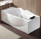 EAGO 6 ft Right Drain Acrylic White Whirlpool Bathtub, Fixtures AM189ETL-L