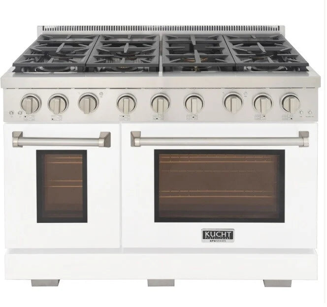 Kucht 48" Freestanding Professional Gas Range Liquid Propane KFX4800X/LP-W