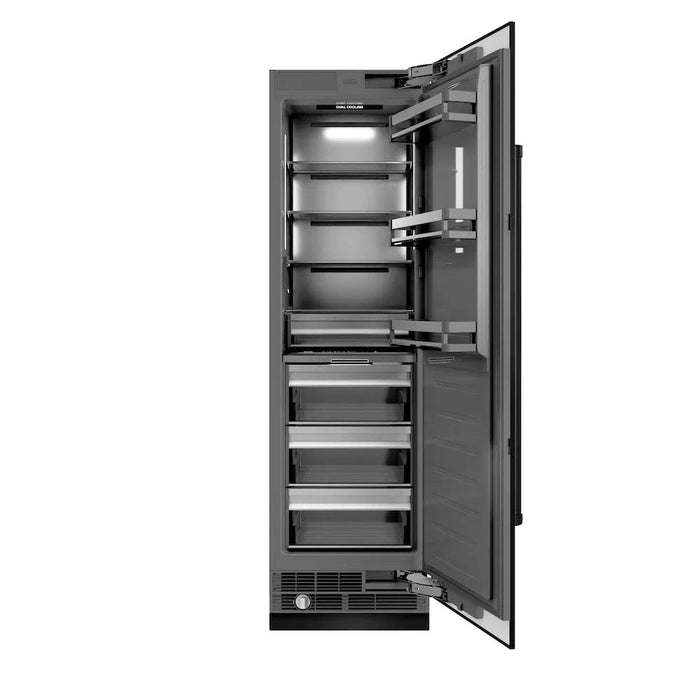 ZLINE 24" Column Refrigerator Black Stainless Steel, Graphite Gray Interior RCRV-BS-24