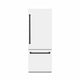 ZLINE 30" Built-In Bottom Freezer Refrigerator with Water Dispenser, Ice Maker, White Matte, Graphite Gray Interior, Matte Black GRBIVZ-WM-30-MB