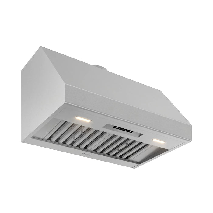 THOR Kitchen 36" 600 CFM Convertible Under Cabinet Range Hood - Front View