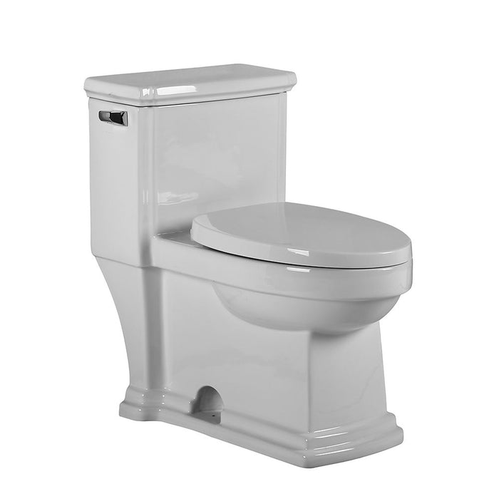 Whitehaus Magic Flush Eco-Friendly One Piece Single Flush Toilet, Elongated Bowl WHMFL221-EB