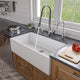 ALFI brand 36" Smooth Apron Single Bowl Fireclay Farm Sink AB536-W