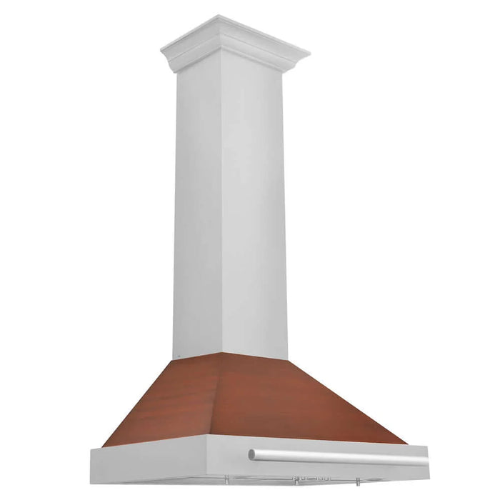 ZLINE Convertible Stainless Steel Range Hood, Copper Shell, Stainless Steel Handle KB4STX-C
