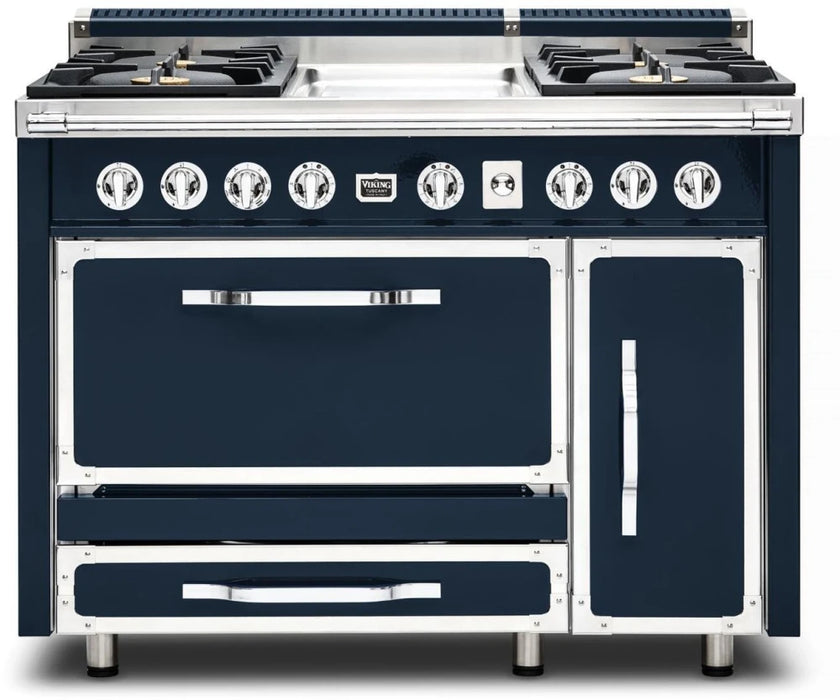 VIKING Tuscany Series 48" Dual Fuel Range Griddle, Slate Blue TVDR4814GSB