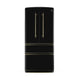Forno Luigi 33" French Door Refrigerator, Black, Antique Brass — FFFFD1791-33BLK