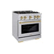 ZLINE 30" Select Gas Range Convection Gas Oven Stainless Steel Champagne Bronze HGRZ-30-CB