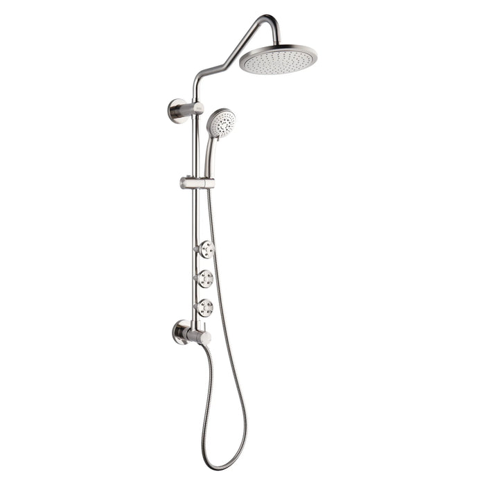 Forno Acqua AcquaSPA Retrofit Shower, Overhead Rainfall Shower, Handheld Shower Head SC31BN-C2