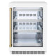 ZLINE 24" Touchstone 151 Can Beverage Fridge White Matte Glass Door Champagne Bronze Handle RBSOZ-WM-24-CB