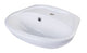 ALFI brand 17 1/4" White Rounded Porcelain Wall Mount Bathroom Sink Basin AB106
