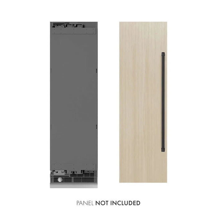 ZLINE 24" Panel Ready Column Freezer, Graphite Gray Interior Matte Black RBCFVZ-24-MB