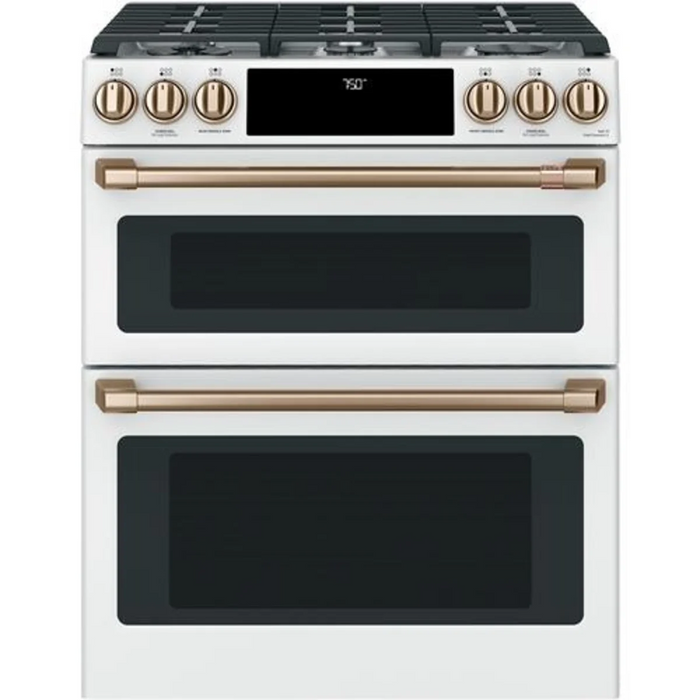 Cafe 30" Slide-In Smart Gas Range, CGS750P4MW2