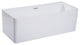 ALFI brand 67" White Rectangular Acrylic Free Standing Soaking Bathtub AB8859
