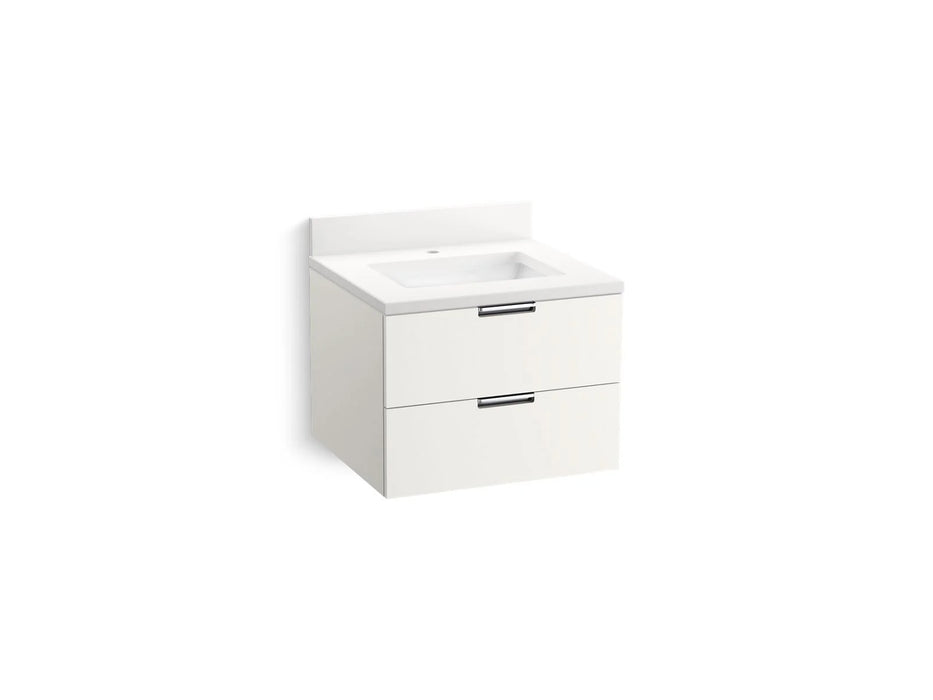 KOHLER Maxstow 24" wall-hung bathroom vanity cabinet, sink, quartz top K-34653