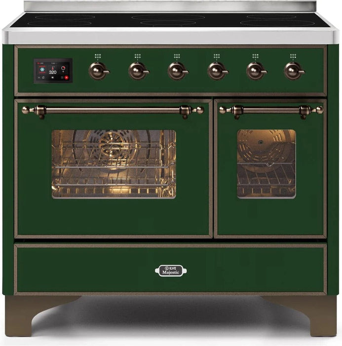ILVE Majestic II 40" Induction Range Emerald Green Bronze Trim UMDI10NS3EGB