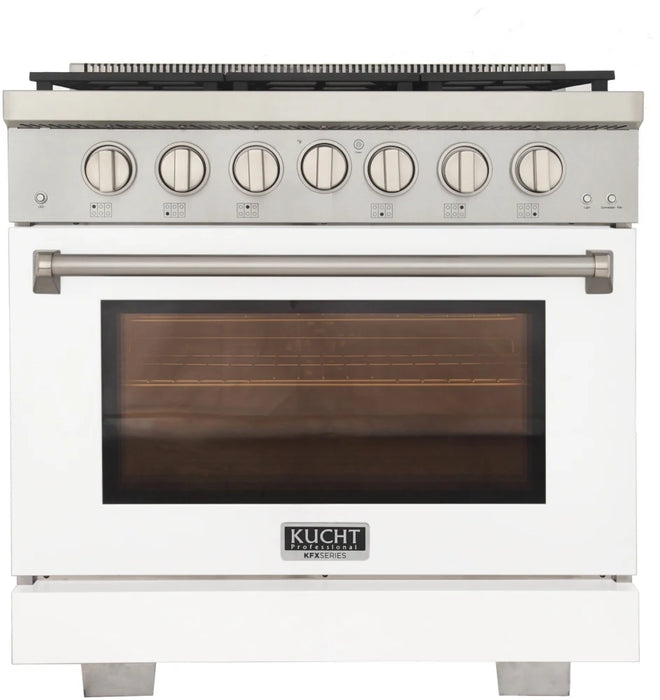 Kucht 36" Freestanding Professional Gas Range Liquid Propane KFX3600X/LP-W