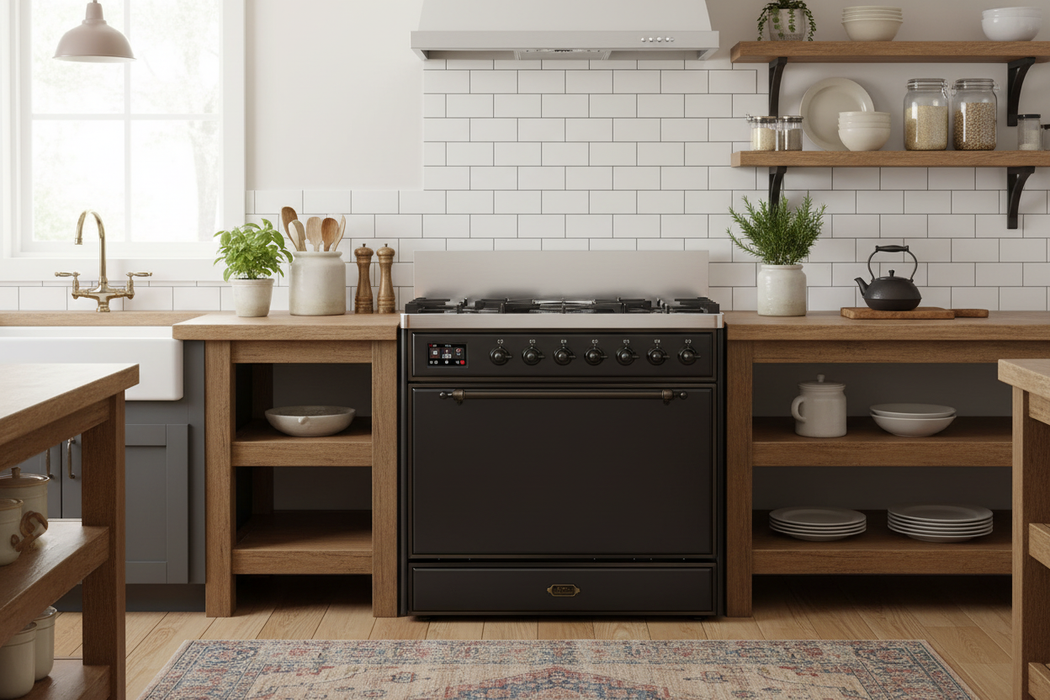 ILVE Majestic III 30" Dual Fuel Range, Matte Graphite Burnished Trim UM30QNR3MGB