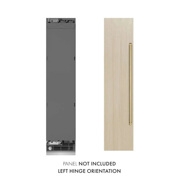 ZLINE 18" Panel Ready Left Hinge Column Freezer, Graphite Gray Interior  Champagne Bronze RBCFVLZ-18-CB