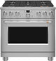 Cafe 36" Smart Commercial Style Gas Range, Stainless Steel CGY366P2TS1