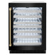 ZLINE Autograph Edition 24" Touchstone Dual Zone 44 Bottle Wine Cooler, Black Stainless Steel Glass Door, Helix Handle RWDOZ-BS-24-KCB