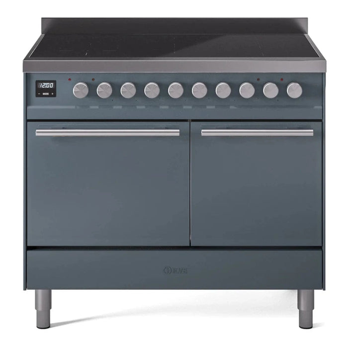 ILVE 40"Professional Plus Induction Range, Blue Grey UPDI406QMPBG