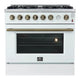 Forno Marco 36" Gas on Gas Range — FFSGS6277-36WHT