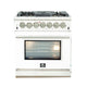 Forno Capriasca 30" Dual Fuel Range — FFSGS6187-30WHT