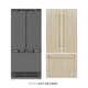 ZLINE Autograph Edition 36" Panel Ready French Door Built-In Bottom Freezer Refrigerator SRBIVZ-36-CB