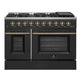 Forno Galiano 48" Gas on Gas Range — FFSGS6244-48BLK
