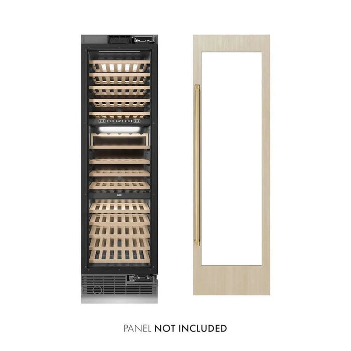 ZLINE 24" Triple Zone 100 Bottle Panel Ready Column Wine Cooler Polished Gold RBCWVZ-24-G