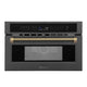 ZLINE Autograph Edition 30" Built-in Convection Microwave Oven, Black Stainless Steel, Helix Handle MWOZ-30-BS-KCB