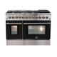 Forno Galiano 48" Dual Fuel Range, Black — FFSGS6156-48BLK