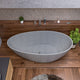 ALFI brand 72" Solid Concrete Tear Drop Freestanding Bathtub ABCO72TUB