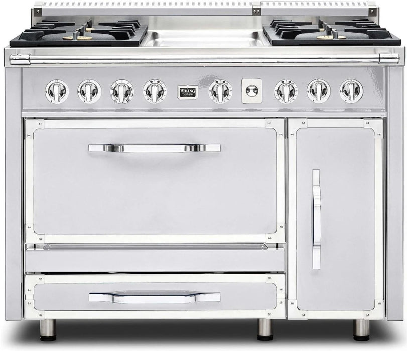 VIKING Tuscany Series 48" Dual Fuel Range Griddle, Antique White TVDR4814GAW