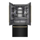 ZLINE Autograph Edition 36" French Door Built-In Bottom Freezer Refrigerator, Water/Ice, Black SS, Graphite Interior, Helix Handles GRBIVZ-BS36KCB