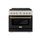 ZLINE 36" Paramount Gas Range DuoPro™ Cooktop, Convection Gas Oven PSGRSZ-BLM36-G