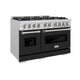 ZLINE 48"Classic Gas Range, Convection Gas Oven, Stainless Steel, Black Matte Door CGR-BLM-48