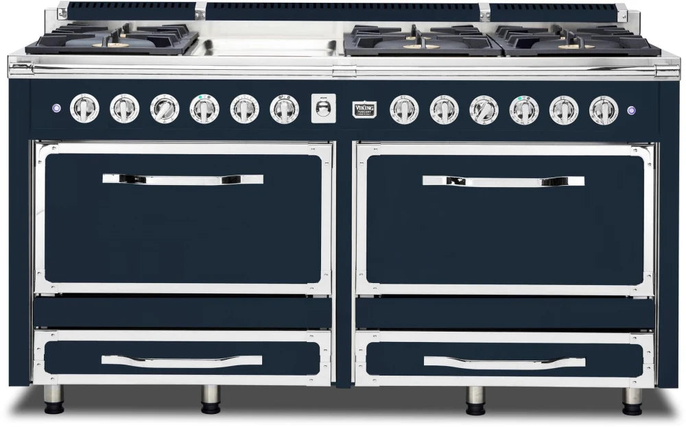 VIKING Tuscany Series 66" Dual Fuel Range Griddle, Slate Blue TVDR6616GSB