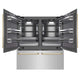 ZLINE 72" Built-In Bottom Freezer Refrigerator,Water Dispenser, Ice Maker,Graphite Gray Polished Gold GRBITZ-304-72G